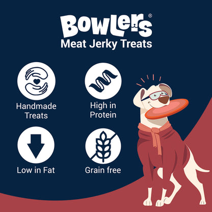 Bowlers Meat Jerky Dog Treats — side view