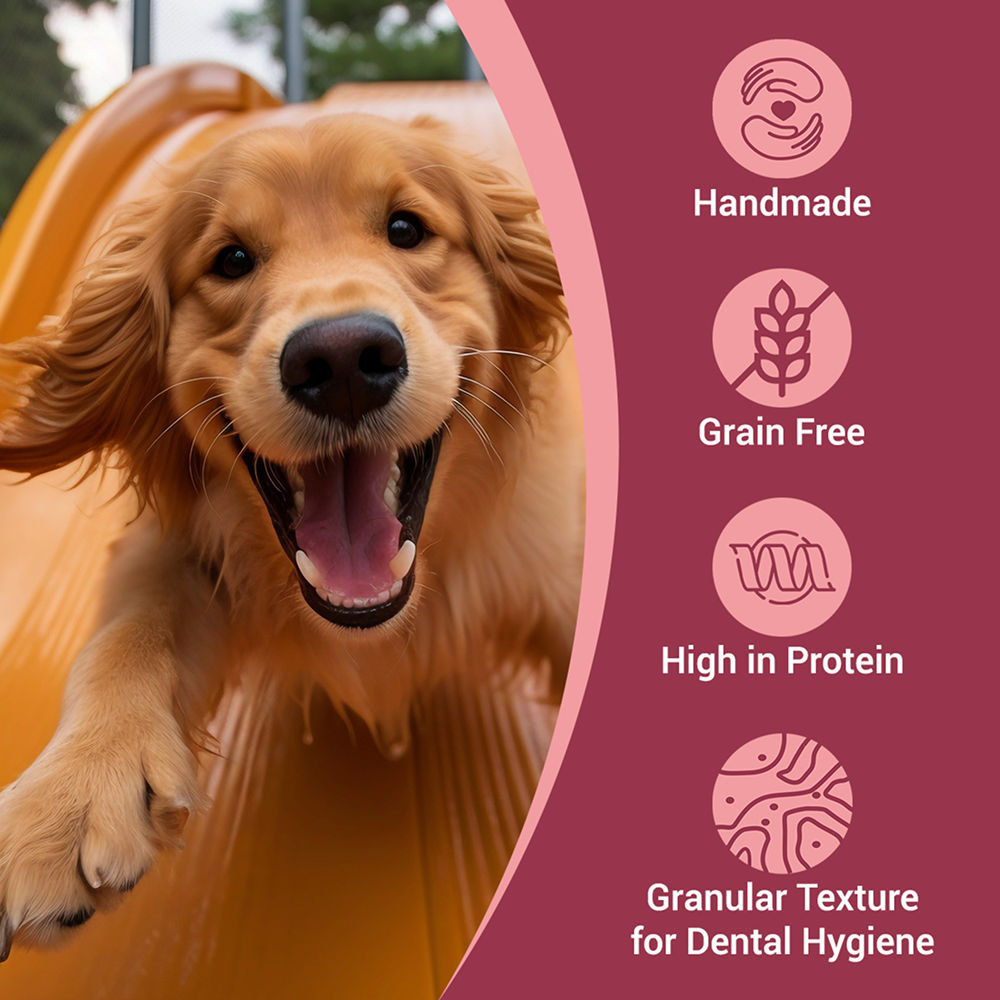 Bowlers Smoked Flavour Meat Bars Dog Treats — in use