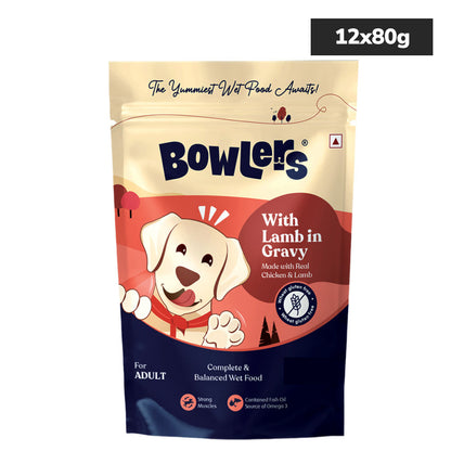 bowlers-lamb-in-gravy-dog-wet-food 12x80g