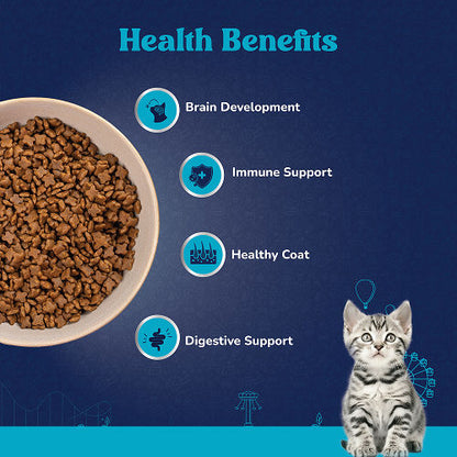 Carniwel Fresh Fish and Shrimp For Kitten Cat Dry Food — side view
