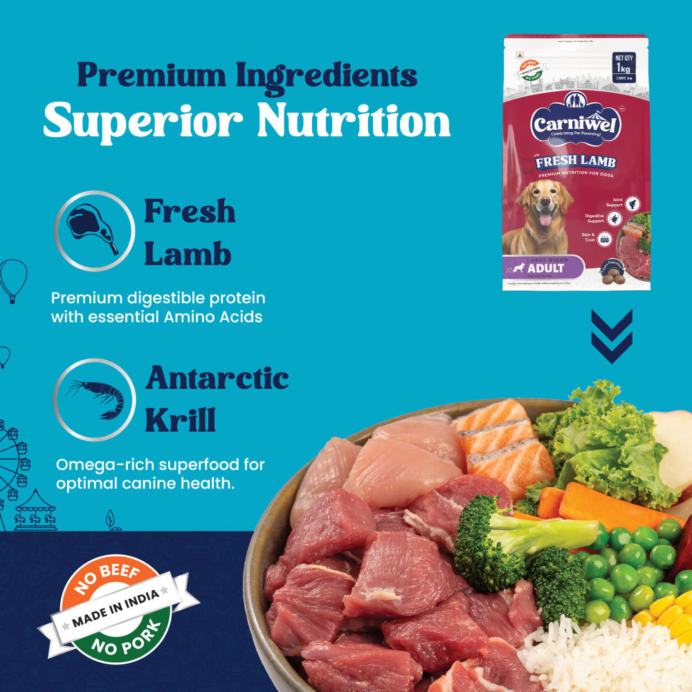 Carniwel Fresh Lamb Large Breed Adult Dog Dry Food — detail shot