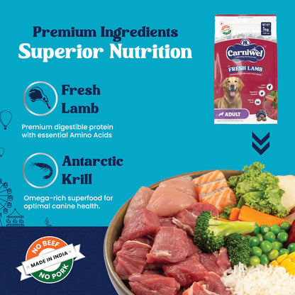 Carniwel Fresh Lamb Large Breed Adult Dog Dry Food — detail shot