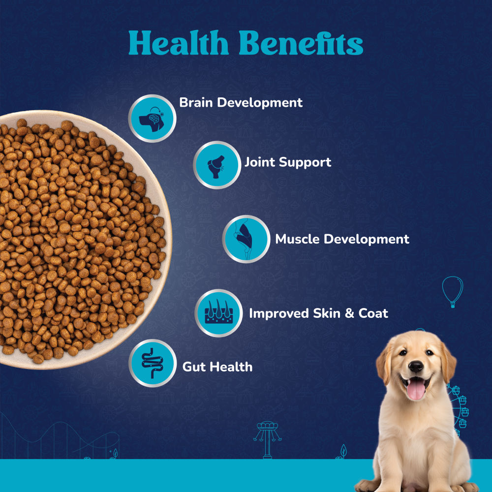 Carniwel Fresh Lamb Large Breed Puppy Dog Dry Food — in use