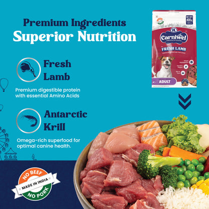 Carniwel Fresh Lamb Small Breed Adult Dog Dry Food — detail shot
