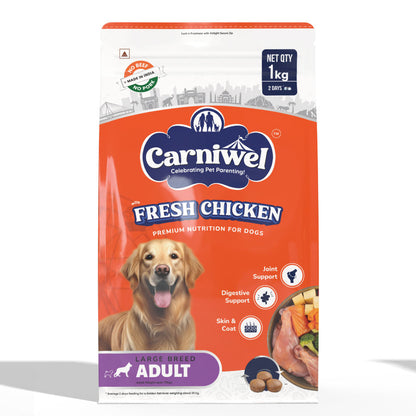 carniwel-fresh-chicken-kibble-large-breed-adult-dog-dry-food 1kg