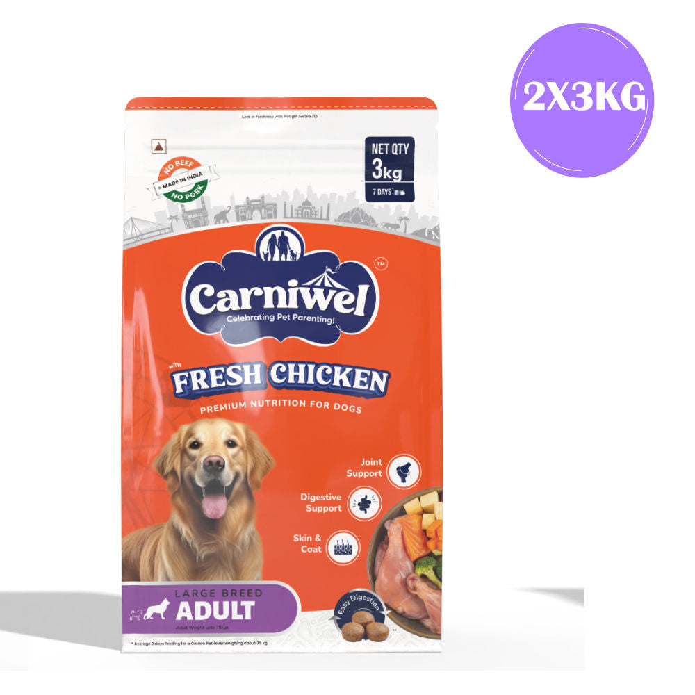 Carniwel Fresh Chicken Kibble Large Breed Adult Dog Dry Food — image 6