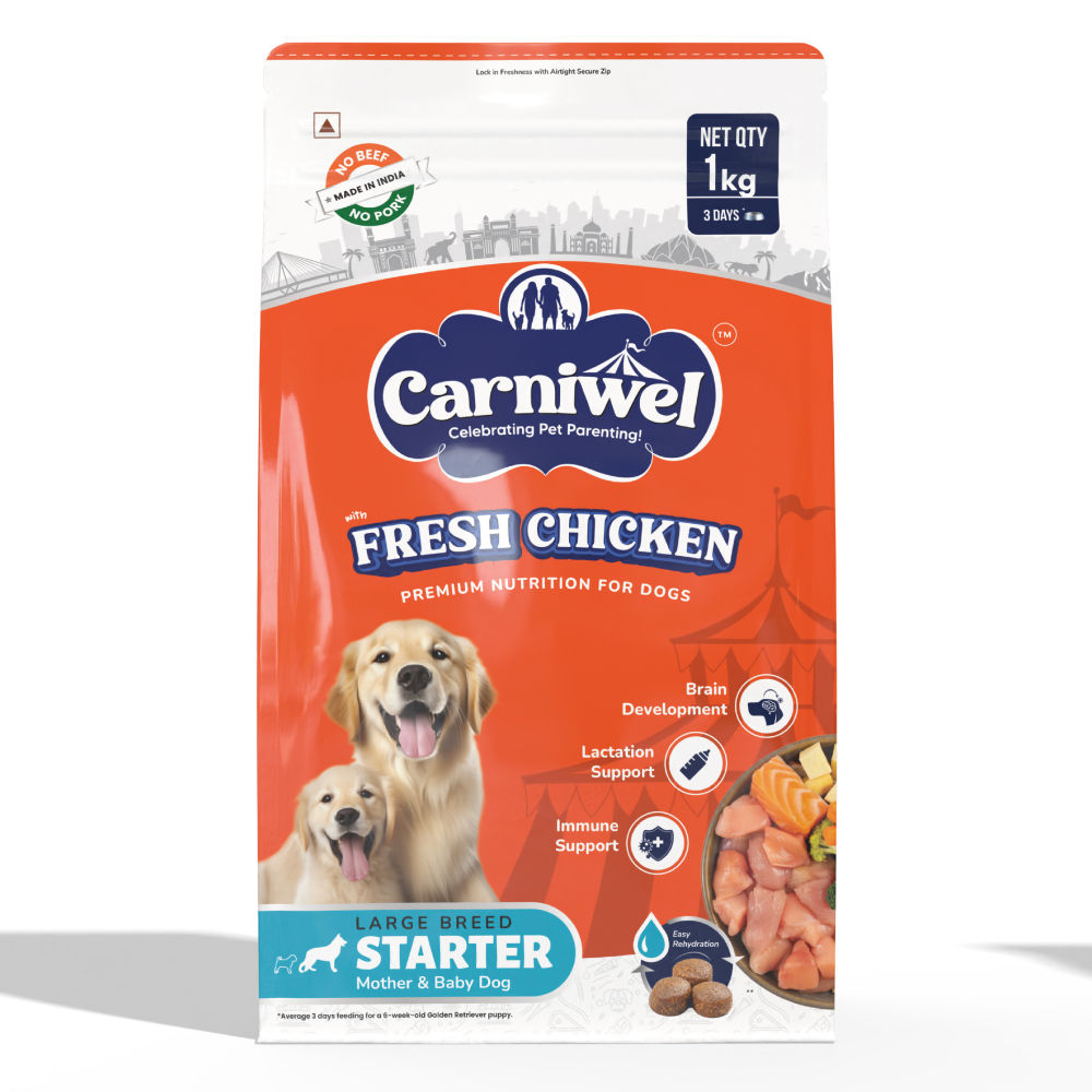 carniwel-fresh-chicken-kibble-large-breed-starter-dog-dry-food 1kg