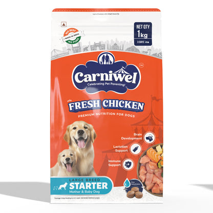 carniwel-fresh-chicken-kibble-large-breed-starter-dog-dry-food 1kg
