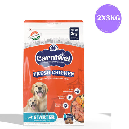 Carniwel Fresh Chicken Kibble Large Breed Starter Dog Dry Food — image 6
