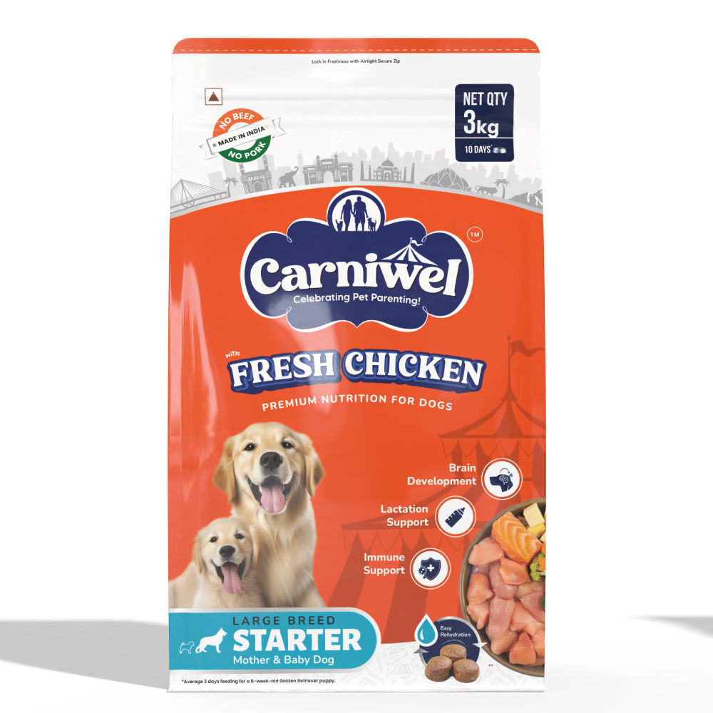 carniwel-fresh-chicken-kibble-large-breed-starter-dog-dry-food 3kg