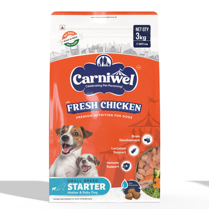 Carniwel Fresh Chicken Kibble Starter For Small Breed Mother & Baby Dog Dry Food — image 6