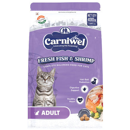 carniwel-fresh-fish-and-shrimp-for-adult-cat-dry-food 400g
