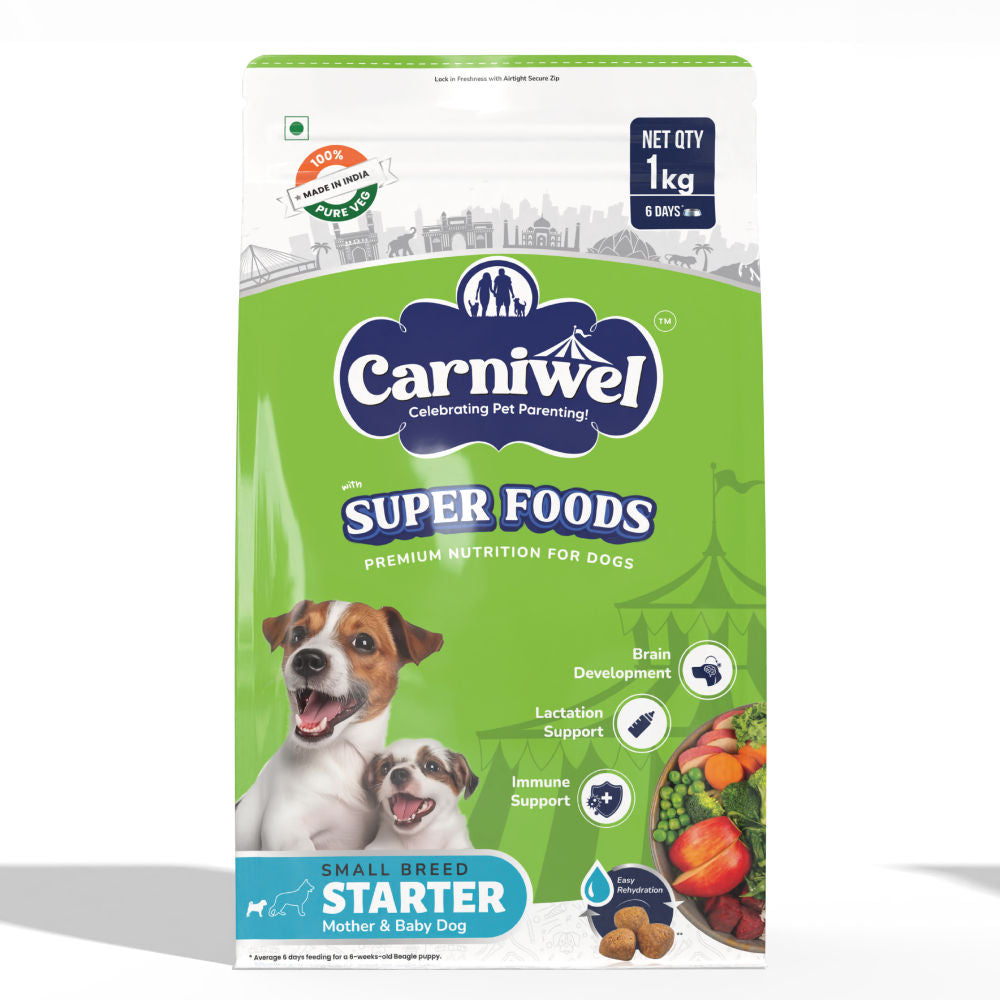 carniwel-superfoods-veg-kibble-starter-for-small-breed-mother-baby-dog-dry-food 1kg