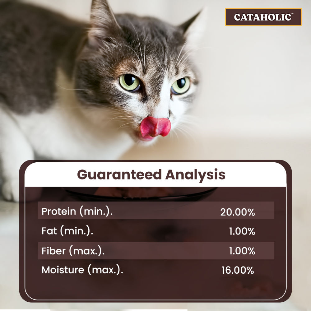 Cataholic Chicken and Codfish Cube Cat Treats — in use