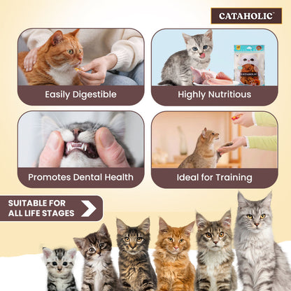 Cataholic Soft Chicken and Sunfish Spiral Cat Treats — detail shot