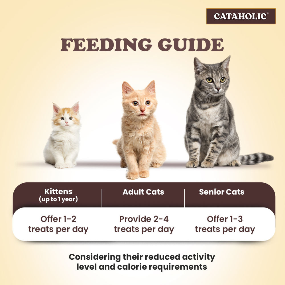 Cataholic Soft Chicken and Sunfish Spiral Cat Treats — in use