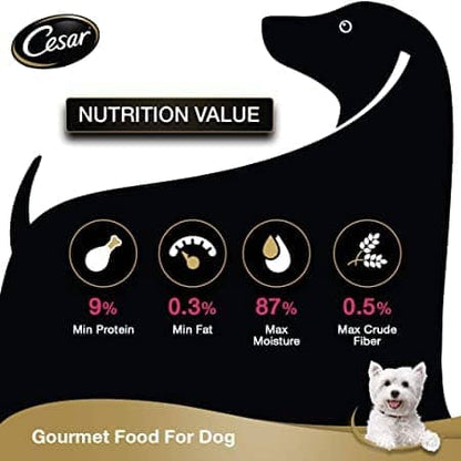 Cesar Sasami & Vegetables Premium Adult Dog Wet Food — detail shot