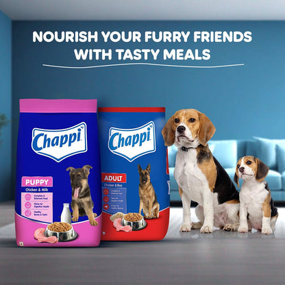 Chappi Chicken & Rice Adult Dog Dry Food — back view