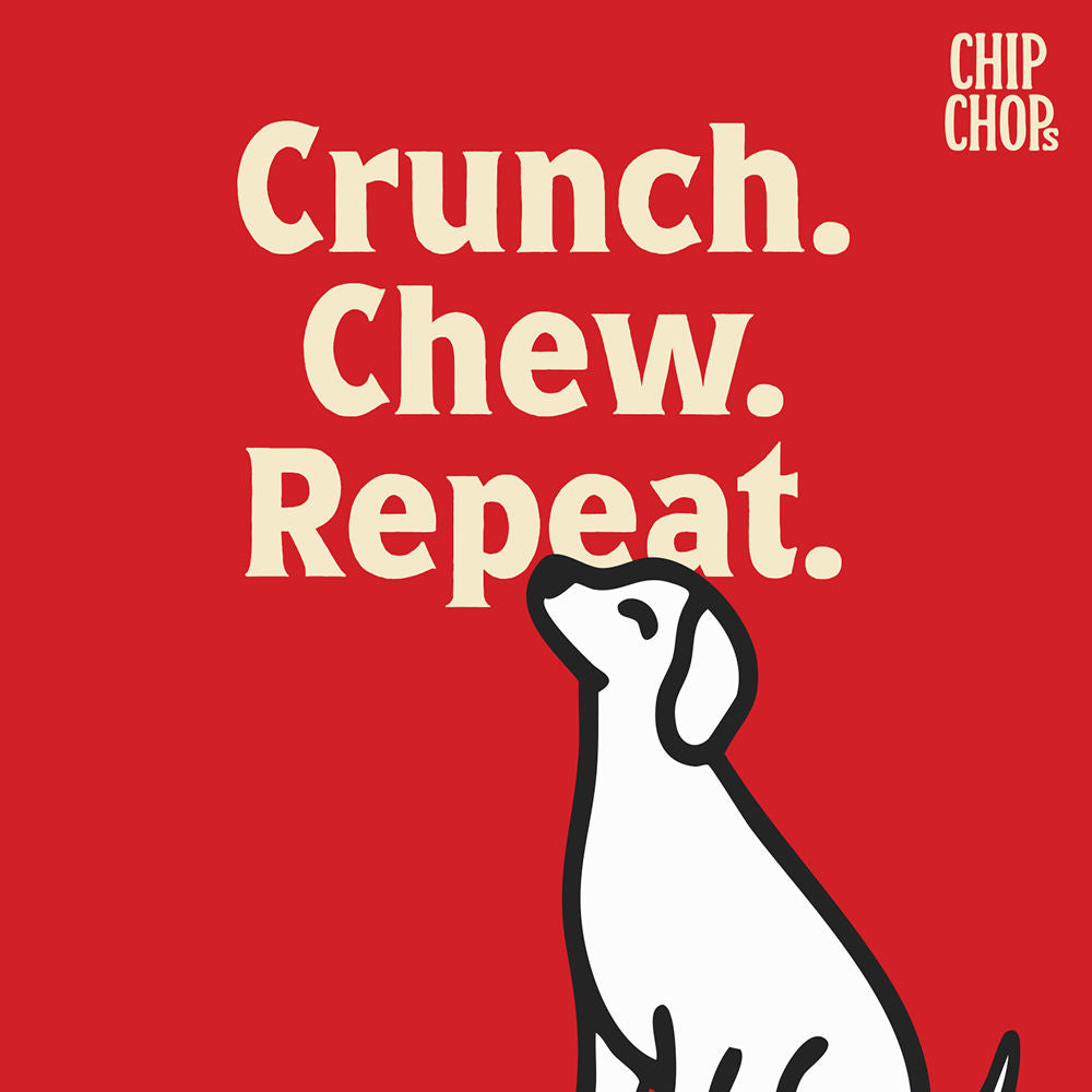Chip Chops Banana with Chicken Chips Dog Treats — side view