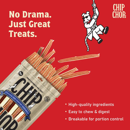 Chip Chops Chicken and Codfish Sandwich Dog Treats — in use