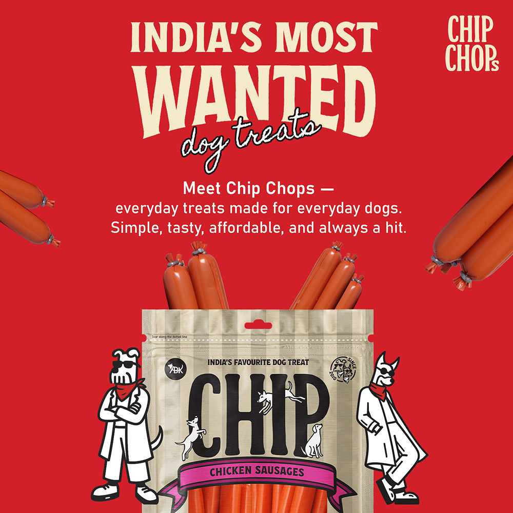 Chip Chops Chicken Sausages Dog Treats — back view