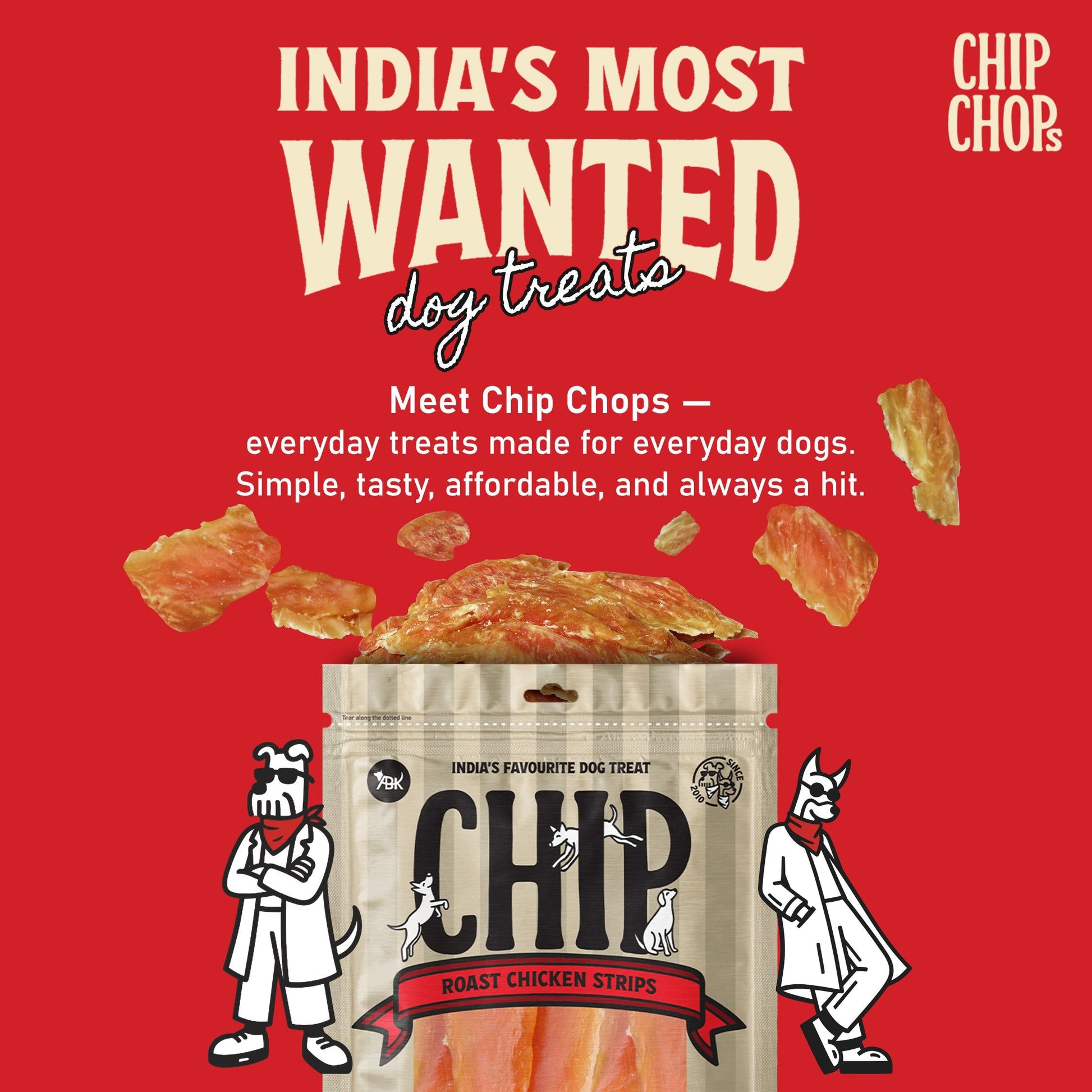 Chip Chops Roast Chicken Strips Dog Treats — detail shot