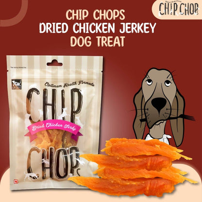 Chip Chops Sun Dried Chicken Jerky Dog Treats — back view