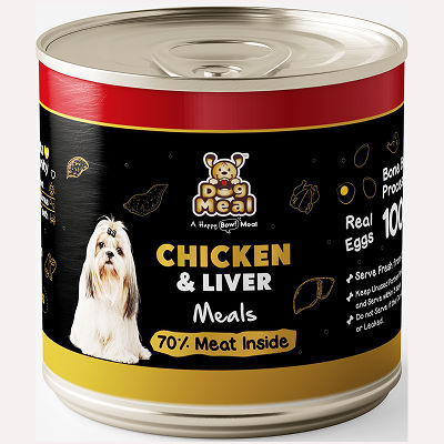Dog Meal Chicken and Liver Meals Dog Wet Food — side view
