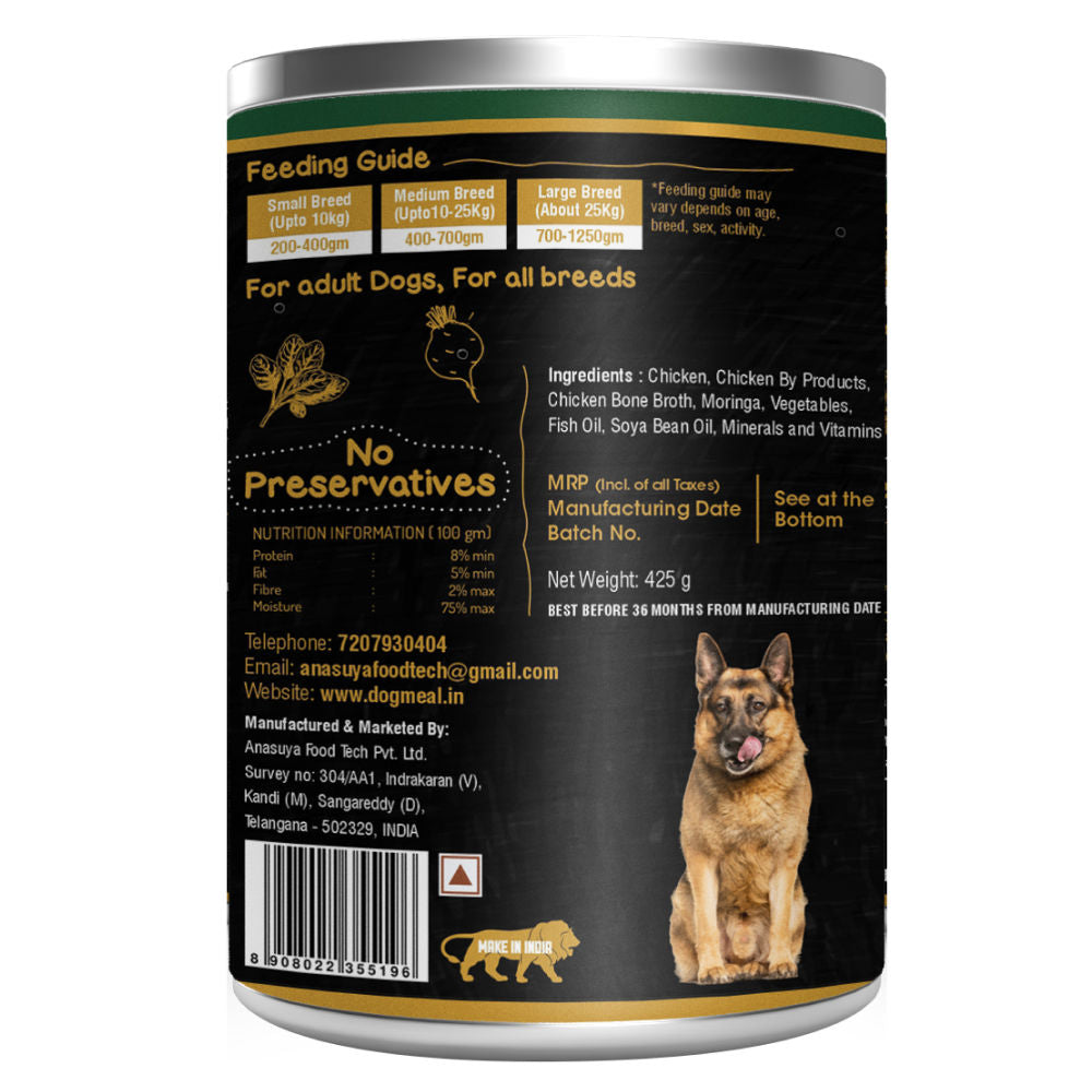 Dog Meal Moringa Chicken Meals Dog Wet Food — back view