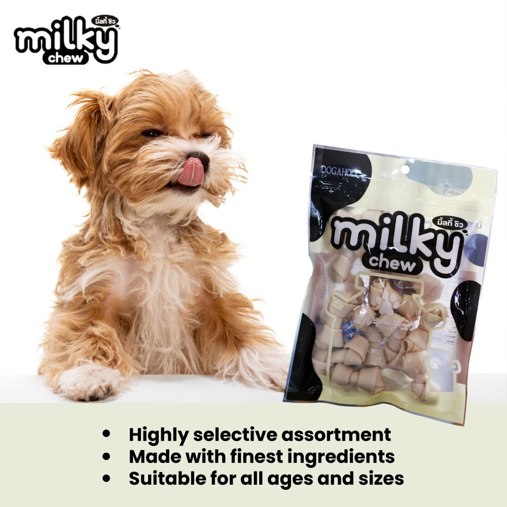 Dogaholic Milky Chew Bone Style Dog Treats — back view