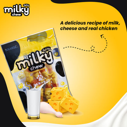 Dogaholic Milky Chew Cheese Chicken Bone Style — side view