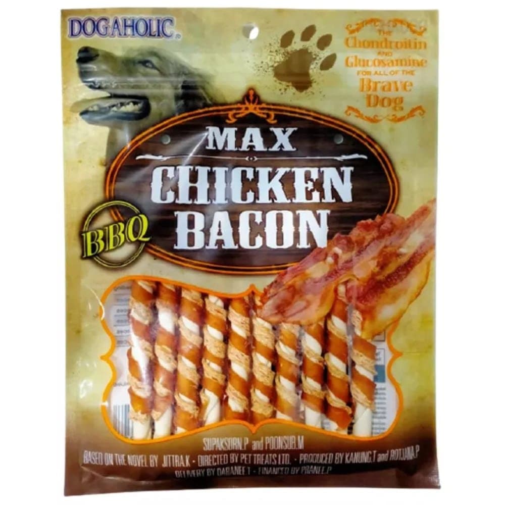 dogaholic-max-barbeque-chicken-bacon-sticks-dog-treats 10pcs