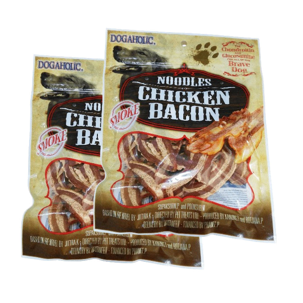 Dogaholic Noodles Smoked Chicken Bacon Strips Dog Treats — image 6
