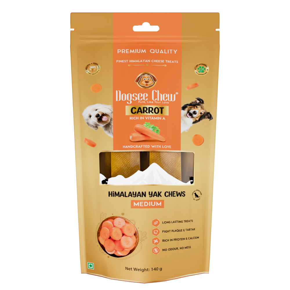 Dogsee Chew Carrot Flavour Medium Bars Dog Treats — detail shot
