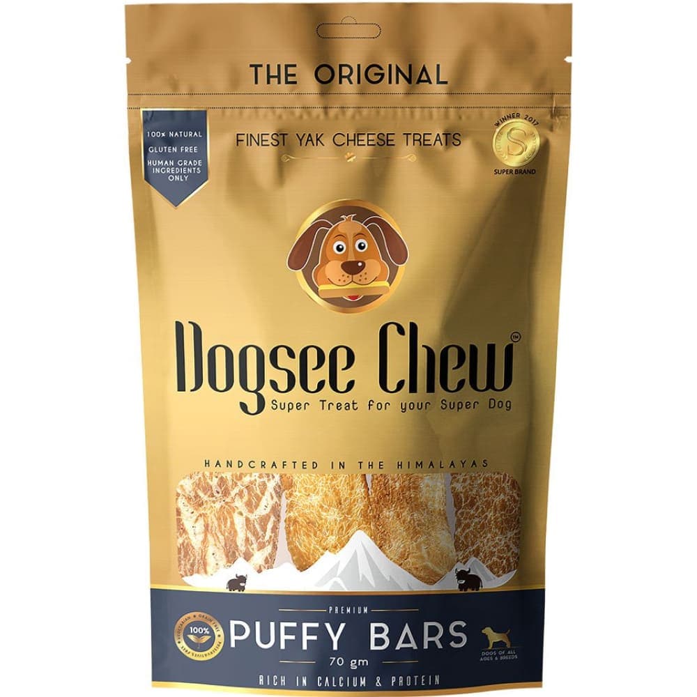 Dogsee 100 Natural Yak Cheese Chew Puffy Bar Dog Treat