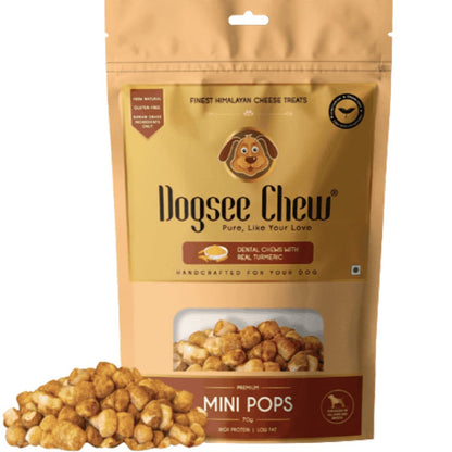 Dogsee 100 Natural Yak Cheese Chew Turmeric Mini Pops Dog Treat