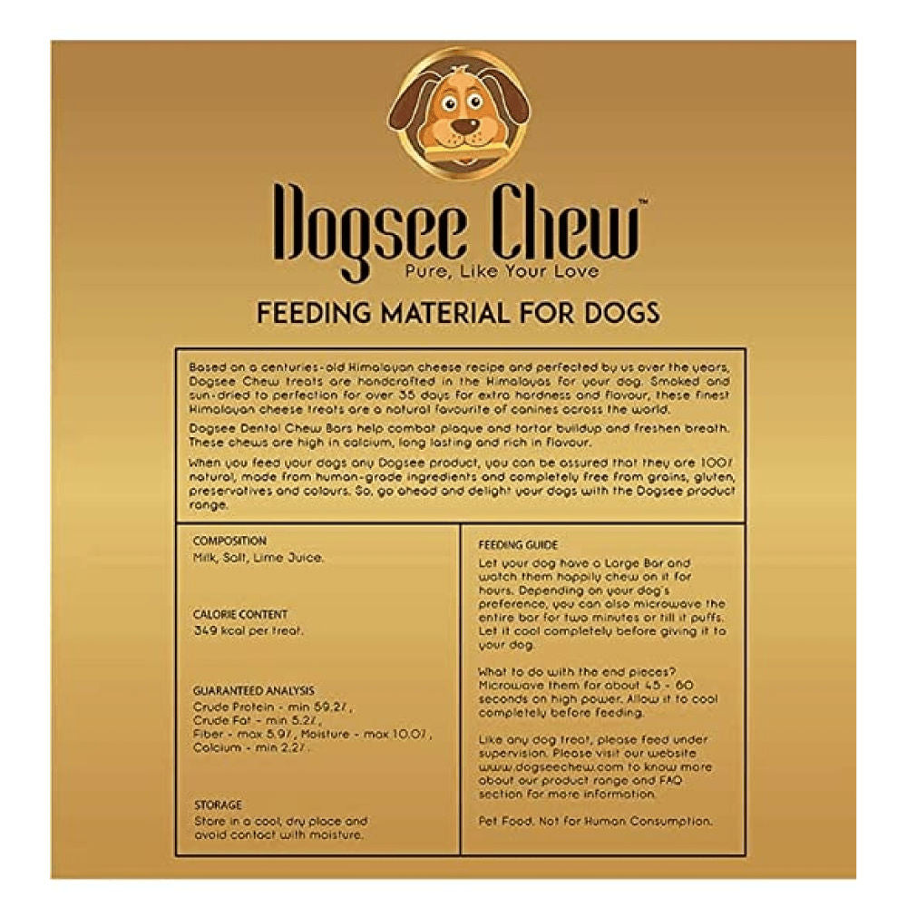 Dogsee 100 Natural Yak Milk Bars Large Breed Dog Treat - Image 2
