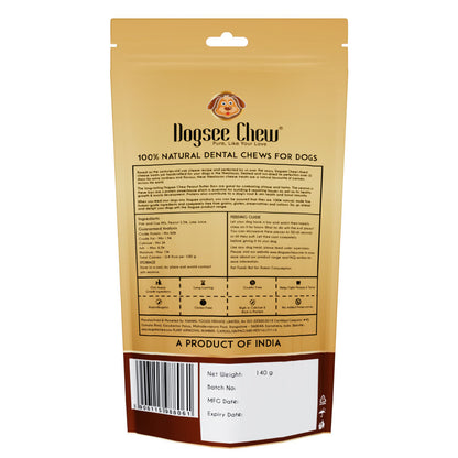 Dogsee Chew Peanut Butter Flavour Medium Bars Dog Treats — side view