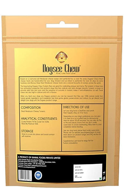 Dogsee Chew Turmeric Chew Bars Mini Breed Dog Treats — side view