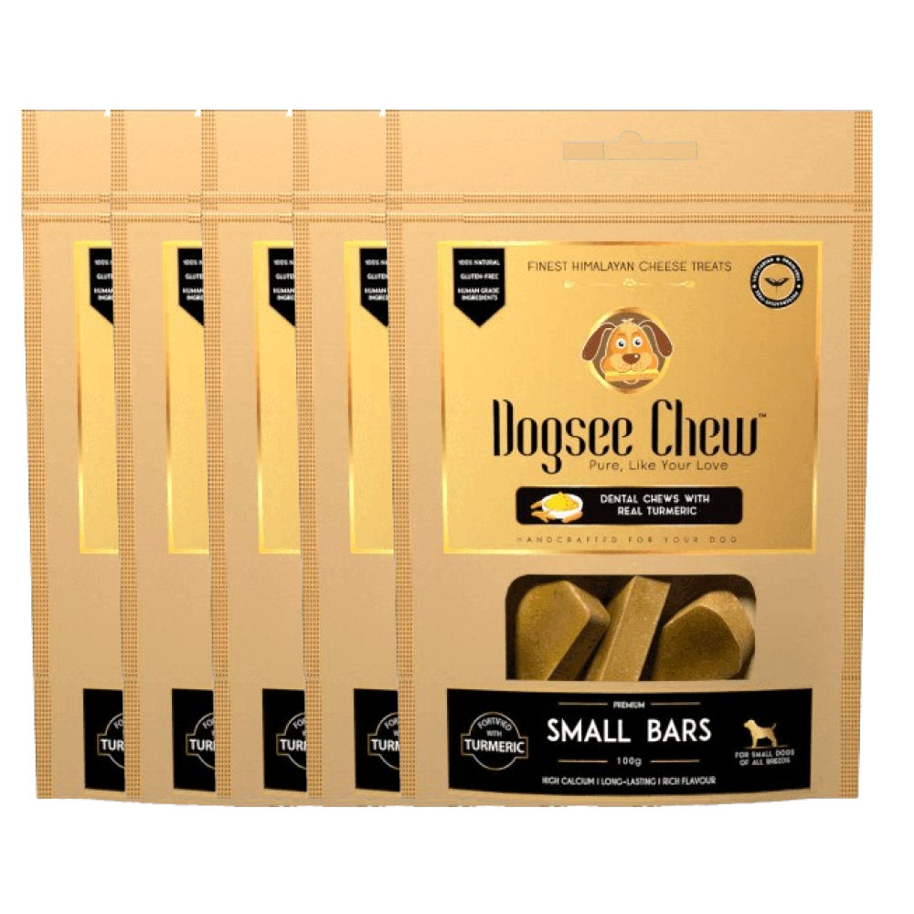 Dogsee Chew Turmeric Chew Bars Mini Breed Dog Treats — back view