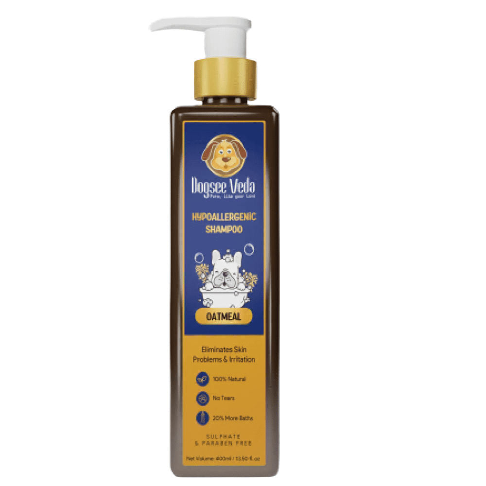 Dogsee Veda Hypoallergenic Oatmeal Shampoo for Dogs — side view