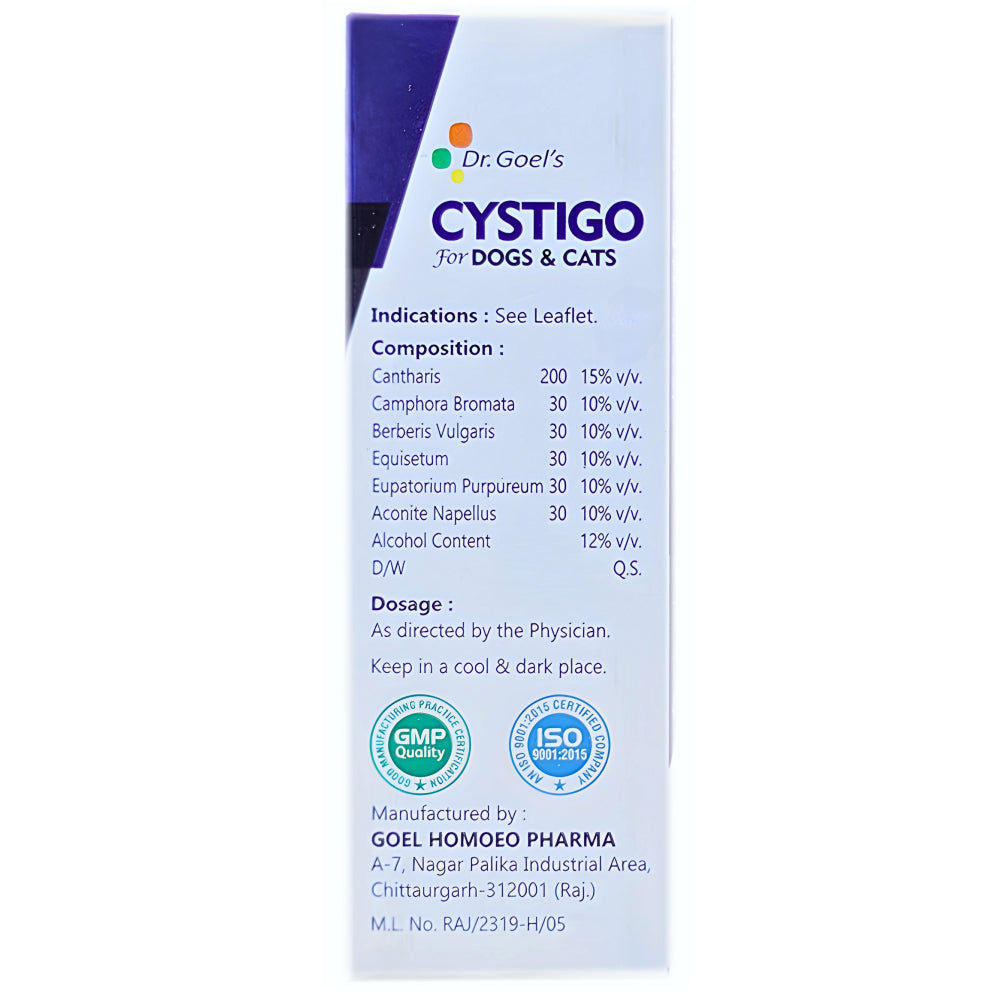 Dr Goel's Cystigo for Dogs and Cats — detail shot