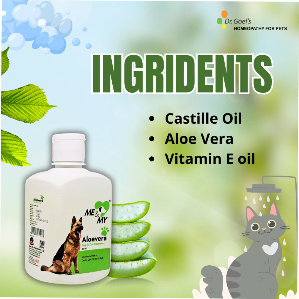 Dr Goel's Me & My Aloevera Shampoo for Dogs and Cats — detail shot