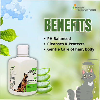 Dr Goel's Me & My Aloevera Shampoo for Dogs and Cats — in use