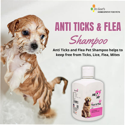 Dr Goel's Me & My Anti Ticks & Flea Shampoo for Dogs and Cats — in use
