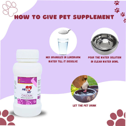 Dr Goel's Me & My Calcium Supplements for Dogs and Cats — back view