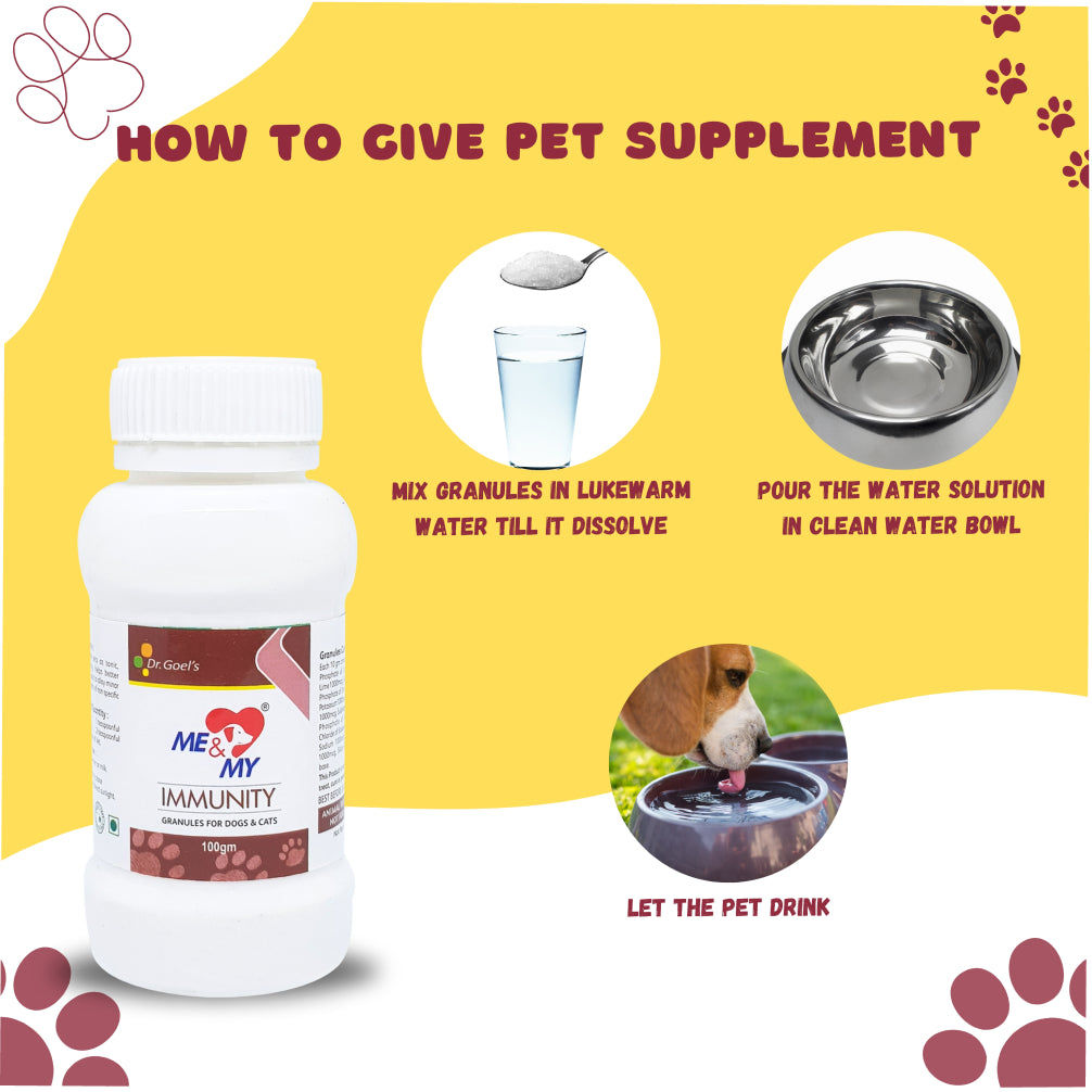 Dr Goel's Me & My Immunity Supplements for Dogs and Cats — side view