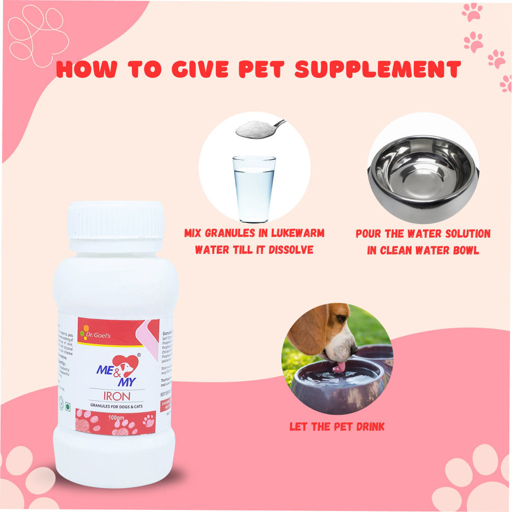Dr Goel's Me & My Iron Supplements for Dogs and Cats — back view