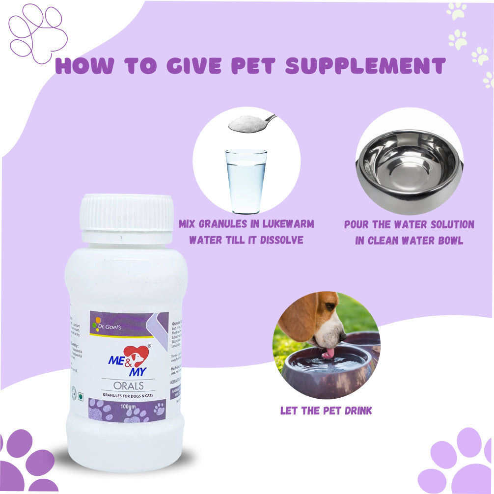Dr Goel's Me & My Oral Supplements for Dogs and Cats — back view