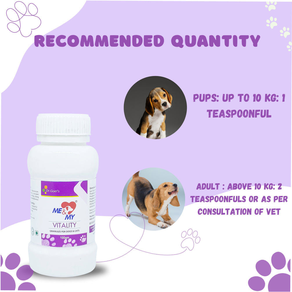 Dr Goel's Me & My Vitality Supplements for Dogs and Cats — back view